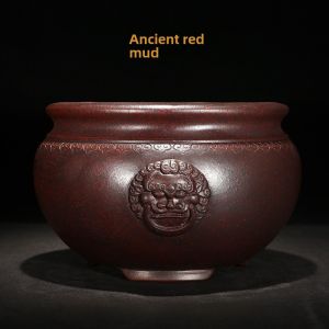 Flower Pot Ceramic Large Size Big Sale Stylish Creative Purple Sand Pot Succulent Bonsai High Pot Green Radish Simple and Exquisite