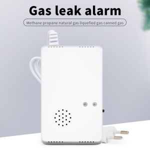 Gas Leak Detector Combustible Propane Butane Methane Leak Warning EU Plug Combustible Gas Alarm Sensor For Home Security