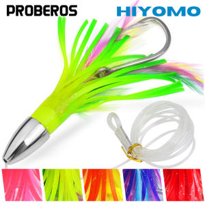 Proberos mồi nhử trolling đầu kim loại bạch tuộc mực giả nhựa mềm Mồi 15cm 48g Trò chơi câu cá mồi đúc tenggiri gewang Sotong cá ngừ câu cá biển Ngoài trời