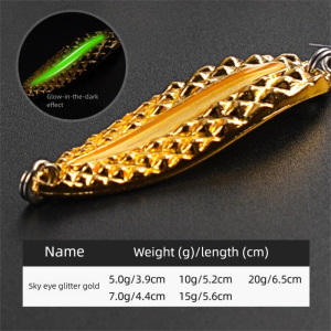 TRY&V | TRUVEX 15g 20g Ice Fishing Lure Metal Spinner Spoon Hard Bait With Treble Hook For Trout Pike Spinner for Winter Fishing Lure