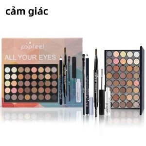 Bộ Trang Điểm Mắt Dành Cho Người Mới Bắt Đầu POPFEEL - Bảng Phấn Mắt Bút Kẻ Mắt Mascara Bút Chì Kẻ Mày |   Bộ Quà Tặng Trang Điểm Giá Cả Phải Chăng Dành Cho Người Mới Bắt Đầu