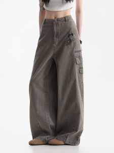 zuocisankon | Quần Baggy Đa Ngăn Họa Tiết Caro Phong Cách Grunge