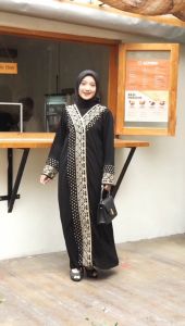 Desain Gamis Modern & Abaya Bordir Kimono Premium