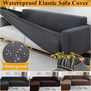 1/2/3/4 Seater Sofa Cover Waterproof Corn Grain Sofa Seat Cover L Shape Stretch Couch Cover Sofa Protector