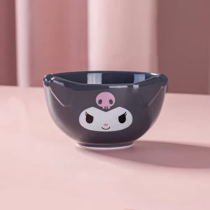 For Sanrio Ceramic Bowl Cartoon Hello Kitty 3D Relief Bowls Cute Kuromi Rice/Salad Bowls Home Collaboration Ceramic Tableware