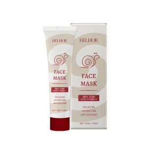 EELHOE Face Mask Snail vitamin C mask gently hydrates tightens moisturizes and cleanses pores for facial care Deep cleansing hydrating moisturizing and firming skin mask deep care