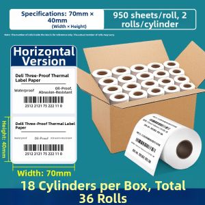 deli | Waterproof Adhesive Thermal Printer Label Paper 1
