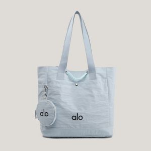 clu Alo Casual Lightweight Solid Color Tote Bag For Women Waterproof Nylon Shoulder Bag With Small Bag ulc