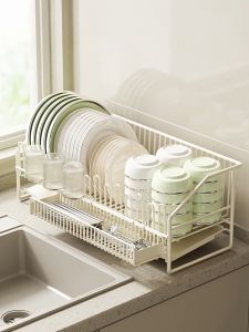 Rack Ng Pinggan Sa Kusina Pagpapatuyo Ng Dish Rack Makitid Na Gilid Ultra Makitid Lababo Pinggan Tasa Chopsticks Kutsilyo Cutting Board Storage Rack