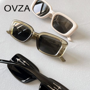 OVZA Retro Vintage Sunglasses for Men Rectangle Eyeglasses Women UV400 UV Protection Punk Style S2019