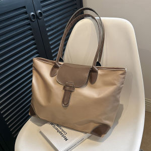 กระเป๋าถือผ้าไนลอนความจุขนาดใหญ่สำหรับผู้หญิง กระเป๋าสะพายไหล่แบบลำลองสำหรับใส่ไปเรียน กระเป๋าถือแบบอเนกประสงค์สำหรับใช้ในชีวิตประจำวัน