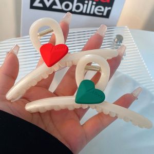 Kẹp càng cua gấp tóc búi tóc kim loại cỡ lớn hot trend phong cách hàn quốc tim LOVE - Kẹp tóc nữ hàn quốc dài cute dễ thương