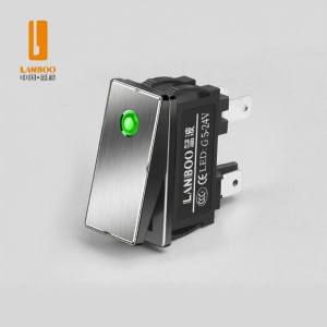 LANBOO | Metal Rocker Switch Large Current 28x10.5mm 4-pin