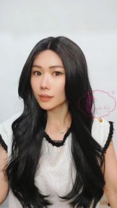 Ryuuta Wig Lace Front Wig Long Natural Wave Panjang Gelombang Callie Hitam Cokelat 60 cm