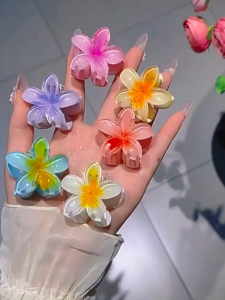 MallMainan-C1373 Jepit Rambut Wanita Motif Bunga Kamboja Aksesoris Rambut Gaya Korea / Jepitan