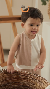 Mioubaby Setelan Vest Two Tone For Boy / setelan bayi / setelan anak / jumpsuit bayi / hadiah