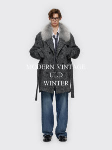 ULD | Vintage Winter Detachable Fur Collar Handmade Coat