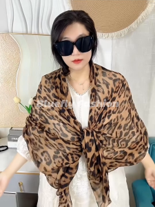 Leopard Printed Shawl CottonFashion Women Headscarf  Long Scarves Muslim Tudung Selendang