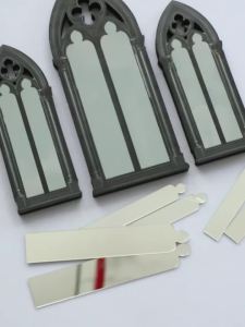 3pcs Gothic Black Arch Mirror Tabletop Decor Vintage Church Window Shaped Decorative Mirrors Desktop & Shelf Ornaments for Home