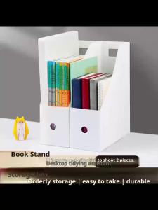 3Pcs Plastic File Document Box Storage Organizer Magazine Holder Vertical for Office