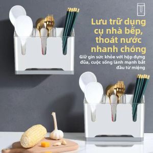 Tổng Hợp Đựng Đũa Có Thể Treo Tường Hoặc Để Bàn Có Khả Năng Thoát Nước