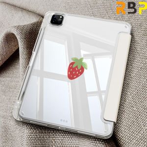 เคสสำหรับไอแพดพลิกสำหรับไอแพดอะคริลิคใส HD กันงอได้10.2 7th 8th iPad 10th Gen Air 4 Air 5 10.9นิ้ว Air 6 13inch 2024 iPad Pro 2/3/4/5 11นิ้ว Pro 4/5/6/7 12.9 2022 2021 2020ใหม่ป้องกันการตกสมาร์ทนอนหลับ/ปลุกด้วยปากกาสล็อตอุปกรณ์เสริม