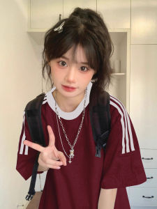 Loose Casual Style Womens Short Sleeve T-shirt Summer Fashion Print round Neck Regular Fit Body Top Couples Half Sleeve Shirt