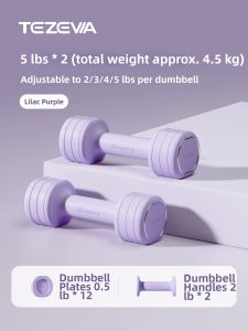 TEZEWA | Adjustable Weight Dumbbell Kettlebell
