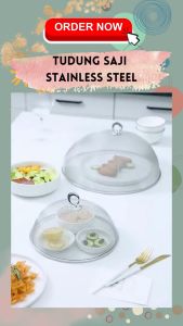 Food Cover Stainless Steel 35CM / 40CM Penutup Makanan / Tudung Saji / Tudung Saji Moden japan EU