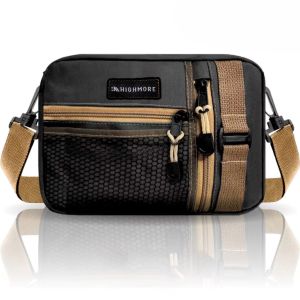 Tas Slempang Pria Highmore NOVA Slingbag Kekinian | Tas Casual Muat Banyak Warna Hitam Coklat