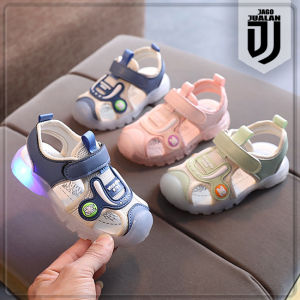 Sandal Gunung Lampu LED Anak usia 1 2 3 4 5 6 tahun / Sandal Sepatu Anak Balita Cowok Cewek Motif Spider / Sandal MENYALA Anak Laki Laki Perempuan Fashion Sport / Sandal Baby Pria Wanita Sol Menyala Karakter Keren / Sandal Anak LED Motif Lucu Trendy
