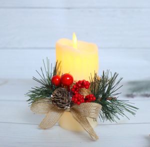 Nến Điện Tử Vintage NEN15 Trang Trí Giáng Sinh Noel