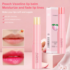 VEDO 💕COD FUSHIYI Peach Lip Balm: Pelembab Bibir Berubah Warna & Melembabkan