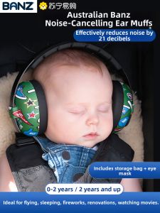 Banz Noise Reduction Ear Muffs for Sleeping Babies Air Travel Noise Cancelling Headphones Stress Relief Special Sleep Use