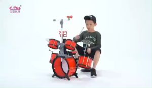 กลองเด็ก กลองชุด Rock Drum Set ชุดกลองเด็ก ของเล่นเด็ก โหมดแหล่งจ่ายไฟคู่ No.1902