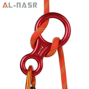 35KN Figure 8 Word Rope Descender Rock Climbing Descender Climbing Ring Downhill Eight Ring Gear Climbing Device Equipment