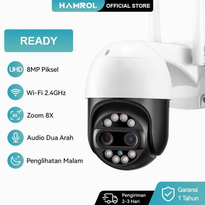 Hamrol New 4K 8MP Dual Lens 8X Hybrid Zoom PTZ IP Kamera WiFi Outdoor ...