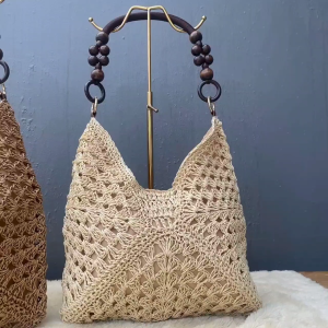 BJ69328 - BEIGE/KHAKI - TAS SLEMPANG KOREA LUCU RAJUT TALI  JINJING TOTEBAG HANDBAG TAS WANITA FASHION IMPORT MODIS ELEGAN TERMURAH TERLARIS TERBARU TAS BATAM  ZCJ9328