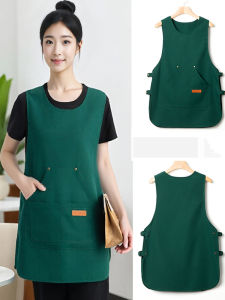 Váy Bảo Hộ Chống Thấm Nước Dày in Logo Váy Bảo Hộ Nữ Phục Vụ Cà Phê Váy Bảo Hộ Vải Bạt Hàn Quốc in Họa Tiết Mùa Hè