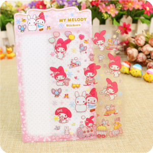 Twins Star Cute Rabbit Stickers Cartoon Girl Decorative Adhesive Stamps Childrens Handmade Scrapbooking Decals