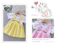 3-6yrs Baby Girls 2in1 Summer 🐰 Rabbit Suspender Dress Cute Fashion 3~6岁女童夏季兔子🐰背带裙假两件装新款时尚可爱. 