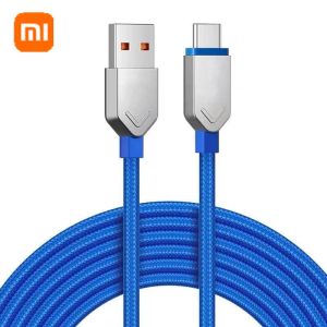 For Black Shark 5 Pro/Poco F4 GT/Redmi Note11 Pro charging cable Xiaomi 120W 6A data cable braided elbow Type-C fast charging cable