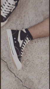 Sepatu Speed Vintage HI 02 Hitam Putih Series Sepatu Casual Sneakers Sepatu Kanvas Sepatu Hitam Putih