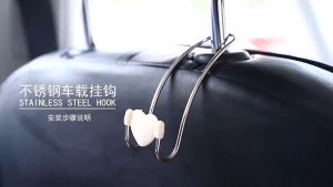 Gantungan Barang Jok Kursi Mobil Headrest Hanger Pengait Tas Belanja Car Hook Stainless Kuat Anti Karat Multifungsi Universal Gantungan Barang