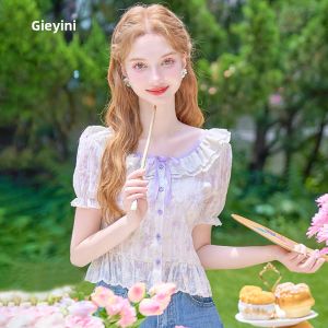 HEYINI | Áo Voan Hoa Ngọt Ngào Dài Tay Phù Hợp Mùa Hè