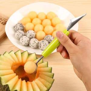 Fruit Carving Knife DIY Melon Scoops Watermelon Digging Ball Spoon Home Fruit Platter Slicer Tools Kitchen Gadgets Accessories