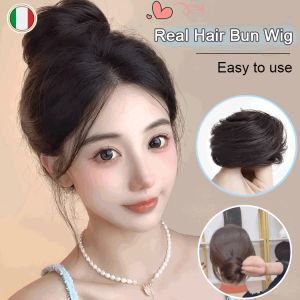 Real Hair Wigs Fluffy Natural Wig Ring Wig Hair Bun Increase Hair Volume Pillow Hair Wig Hair Ring
