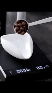 Coffee Dosing Tray / Beans Dosing Feeder Coffee Bean Measuring Tray Scale Bean Dish Coffee Powder Ceramic Measuring Cup Weighing Easy To Clean Coffee Powder Dish Coffee Bar Accessories Ceramic Dosing Vessels