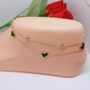 Gelang Kaki Wanita Titanium Premium Perhiasan Lapis Emas