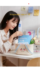 Giỏ cầm tay để sử dụng trong phòng tắm gia đình để đựng đồ vệ sinh cá nhân mỹ phẩm có thoát nước